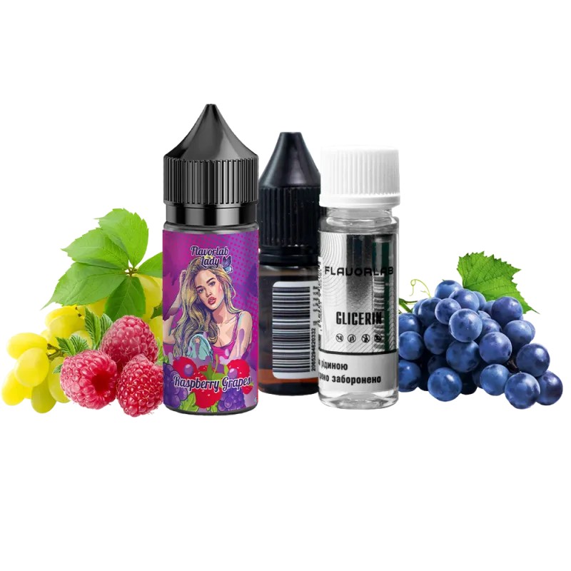 Набор для самозамеса Flavorlab Lady Raspberry grapes (Виноград, Малина, 30 мл) Набор для самозамеса Flavorlab Lady Raspberry grapes (Виноград, Малина, 30 мл)