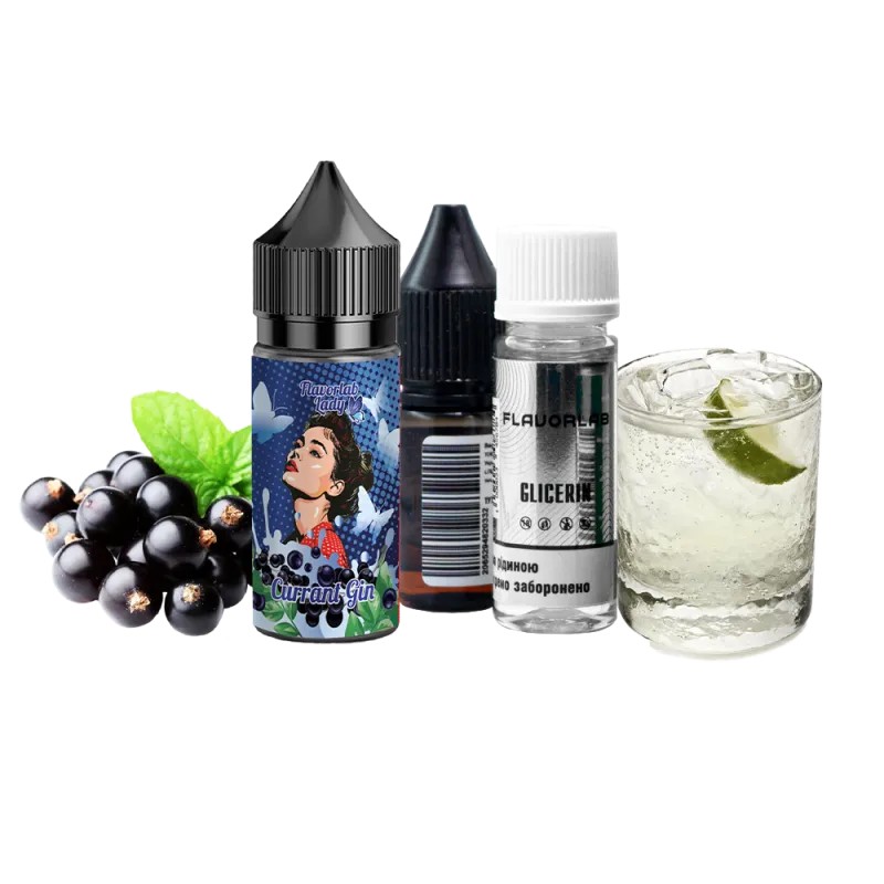 Набор для самозамеса Flavorlab Lady Currant gin (Джин смородиновый, 30 мл) Набор для самозамеса Flavorlab Lady Currant gin (Джин смородиновый, 30 мл)