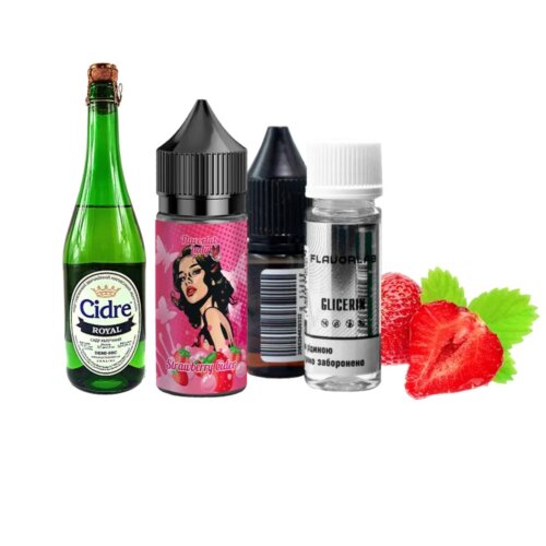 Набор для самозамеса Flavorlab Lady Strawberry cider (Сидр клубничный, 30 мл)
