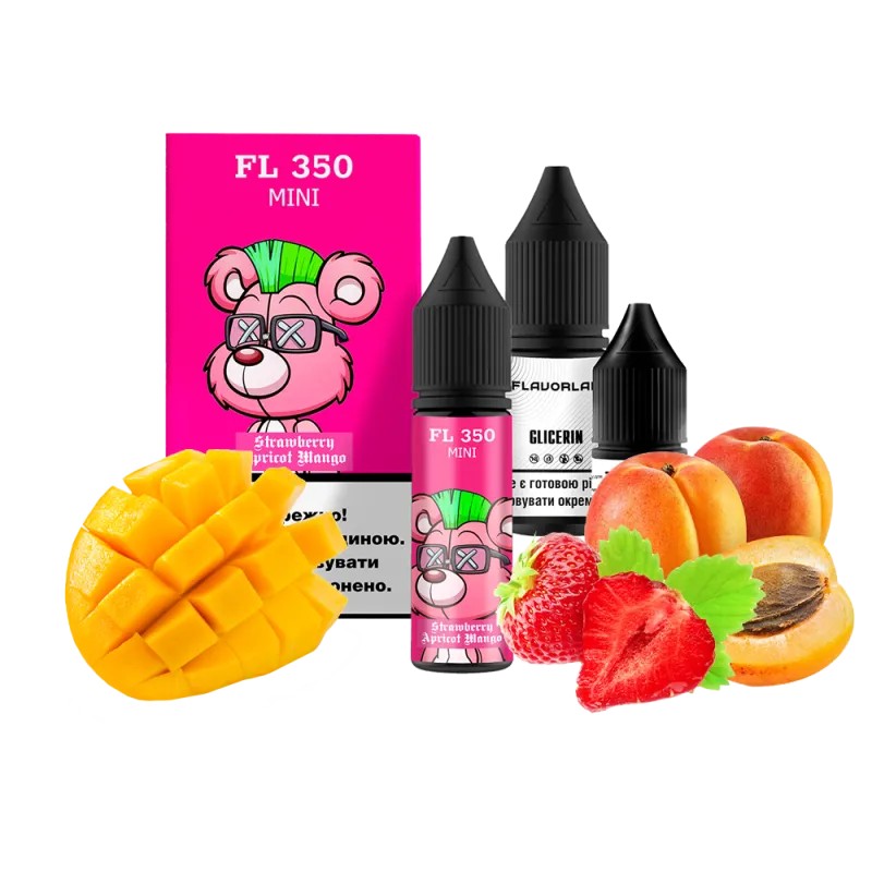 Набор для самозамеса Flavorlab FL350 mini Strawberry Apricot Mango (Клубника, Абрикос, Манго, 15 мл) Набор для самозамеса Flavorlab FL350 mini Strawberry Apricot Mango (Клубника, Абрикос, Манго, 15 мл)