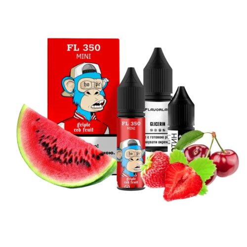 Набор для самозамеса Flavorlab FL350 mini Triple red fruit (Арбуз, Клубника, Вишня, 15 мл)