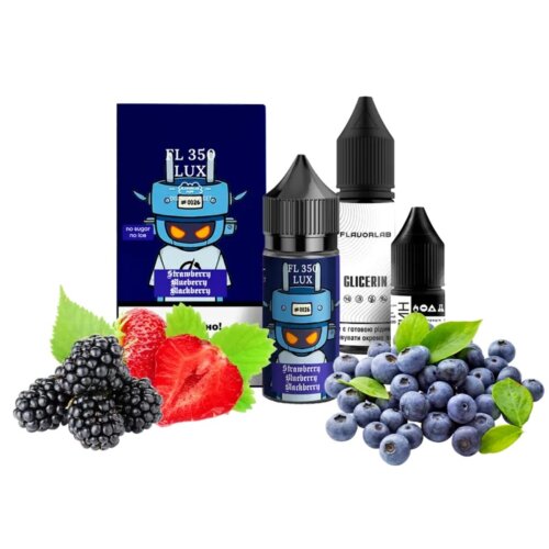 Набор для самозамеса Flavorlab FL350 LUX Strawberry blueberry blackberry (Клубника, Черника, Ежевика, 30 мл)