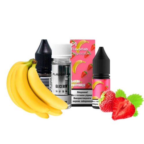 Набор для самозамеса Flavorlab Р1 (Банан, Клубника, 10 мл)