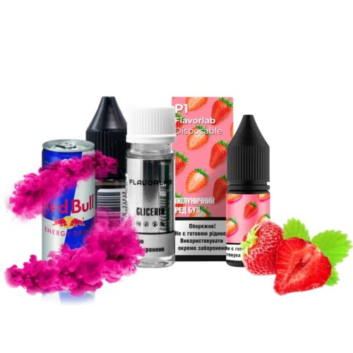 Набор для самозамеса Flavorlab Р1 (Клубничный ред бул, 10 мл)