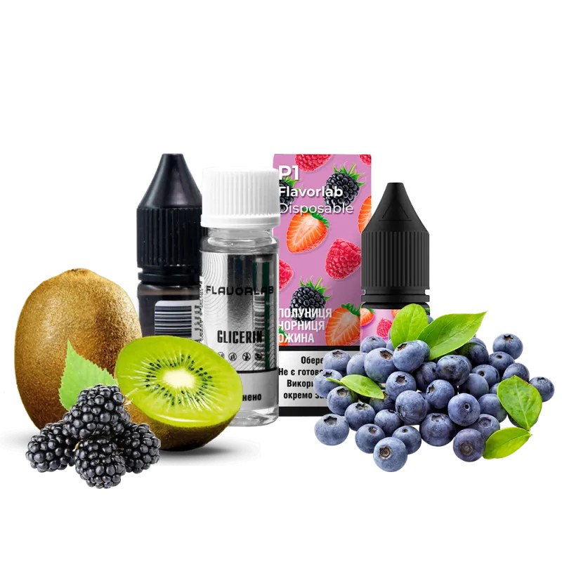 Набор для самозамеса Flavorlab Р1 (Клубника, Черника, Ежевика, 10 мл) Набор для самозамеса Flavorlab Р1 (Клубника, Черника, Ежевика, 10 мл)