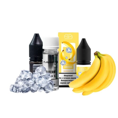 Набор для самозамеса Flavorlab Puff Banana ice (Банан, Лёд, 10 мл)