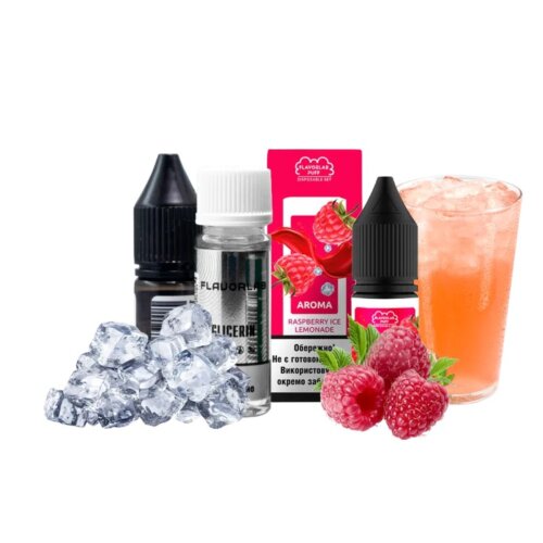 Набор для самозамеса Flavorlab Puff Raspberry ice lemonade (Малиновый лимонад, Лёд, 10 мл)