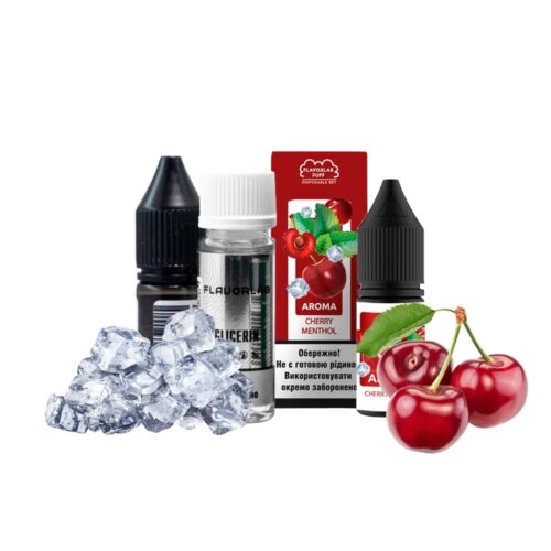Набор для самозамеса Flavorlab Puff Cherry mentol (Вишня, Ментол, 10 мл)