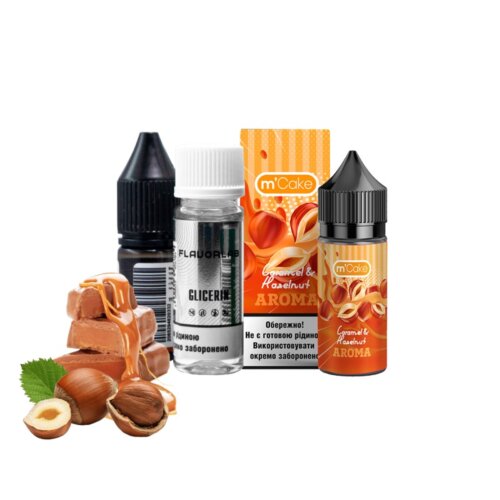 Набор для самозамеса Flavorlab M-Cake Caramel & Hazelnuts (Фундук с карамелью, 30 мл)