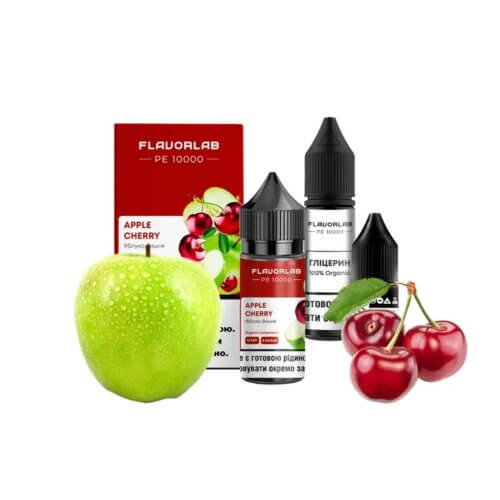 Набор для самозамеса Flavorlab PE 10000 Apple Cherry (Яблоко, Вишня, 30 мл)