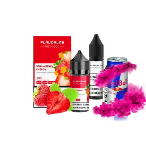Набор для самозамеса Flavorlab PE 10000 Strawberry energy (Клубничный энергетик, 30 мл)