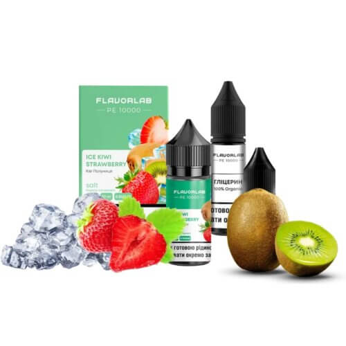 Набор для самозамеса Flavorlab PE 10000 Ice Kiwi Strawberry (Киви, Клубника, 30 мл)
