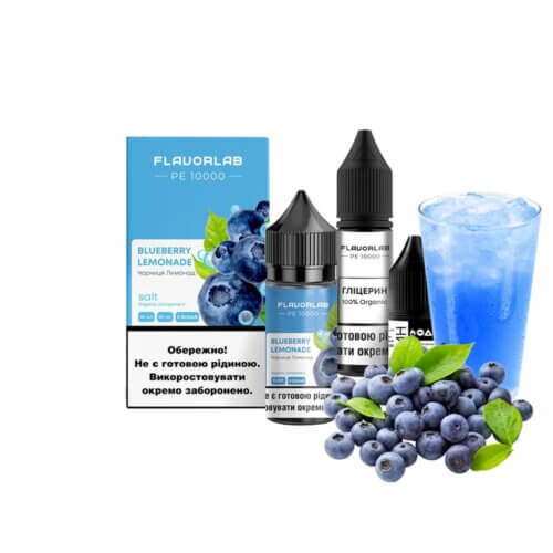 Набор для самозамеса Flavorlab PE 10000 Blueberry lemonade (Черника, Лимонад, 30 мл)