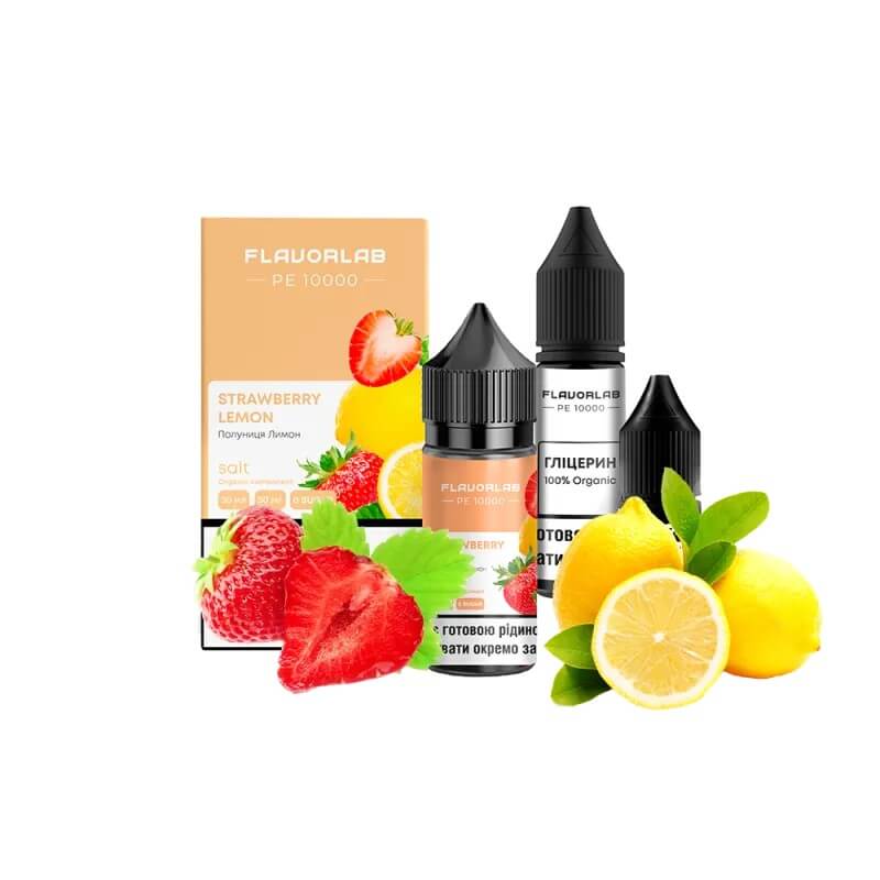 Набор для самозамеса Flavorlab PE 10000 Strawberry lemon (Клубника, лимон, 30 мл) Набор для самозамеса Flavorlab PE 10000 Strawberry lemon (Клубника, лимон, 30 мл)