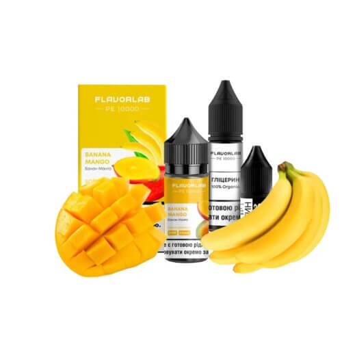 Набор для самозамеса Flavorlab PE 10000 Banana Mango (Банан, Манго, 30 мл)