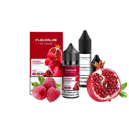 Набор для самозамеса Flavorlab PE 10000 Raspberry Pomegranate (Малина, Гранат, 30 мл)