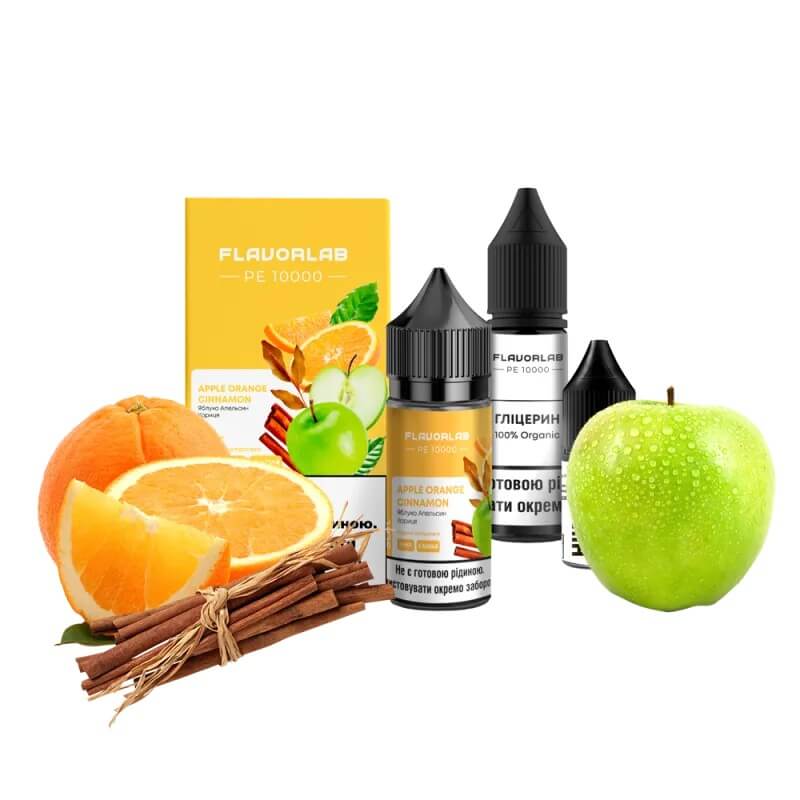 Набор для самозамеса Flavorlab PE 10000 Apple Orange Cinnamon (Яблоко, Апельсин, Корица, 30 мл) Набор для самозамеса Flavorlab PE 10000 Apple Orange Cinnamon (Яблоко, Апельсин, Корица, 30 мл)