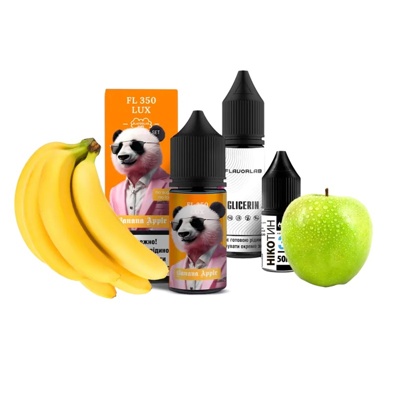 Набор для самозамеса Flavorlab FL350 LUX Banana Apple (Банан, Яблоко, 30 мл) Набор для самозамеса Flavorlab FL350 LUX Banana Apple (Банан, Яблоко, 30 мл)