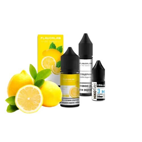 Набор для самозамеса Flavorlab PE 10000 Lemon (Лимон, 30 мл)