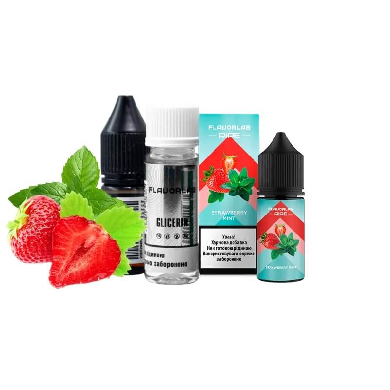 Набор для самозамеса Flavorlab Ripe Strawberry Mint (Клубника, Мята, 30 мл) Набор для самозамеса Flavorlab Ripe Strawberry Mint (Клубника, Мята, 30 мл)