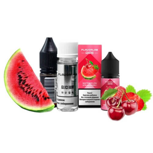 Набор для самозамеса Flavorlab Ripe Watermelon Strawberry Cherry (Арбуз, Клубника, Вишня, 30 мл)
