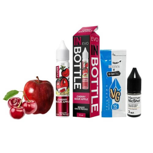 Набор для самозамеса In Bottle EVO Cherry Sour Apple (Вишня, Кислое яблоко, 50 мг, 30 мл)