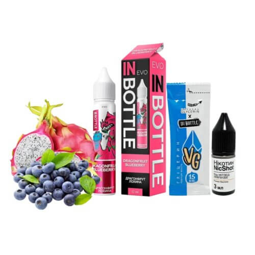 Набор для самозамеса In Bottle EVO Dragonfruit Blueberry (Драгонфрут, Черника, 50 мг, 30 мл)