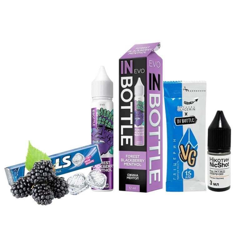 Набор для самозамеса In Bottle EVO Forest Blackberry Menthol (Лесная ежевика с ментолом, 50 мг, 30 мл) Набор для самозамеса In Bottle EVO Forest Blackberry Menthol (Лесная ежевика с ментолом, 50 мг, 30 мл)