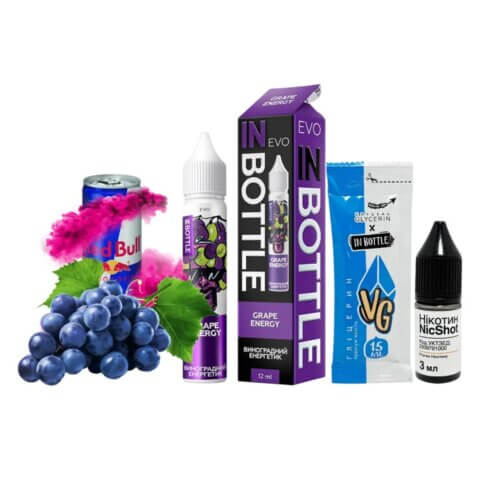 Набор для самозамеса In Bottle EVO Grape Energy (Виноградный энергетик, 50 мг, 30 мл)