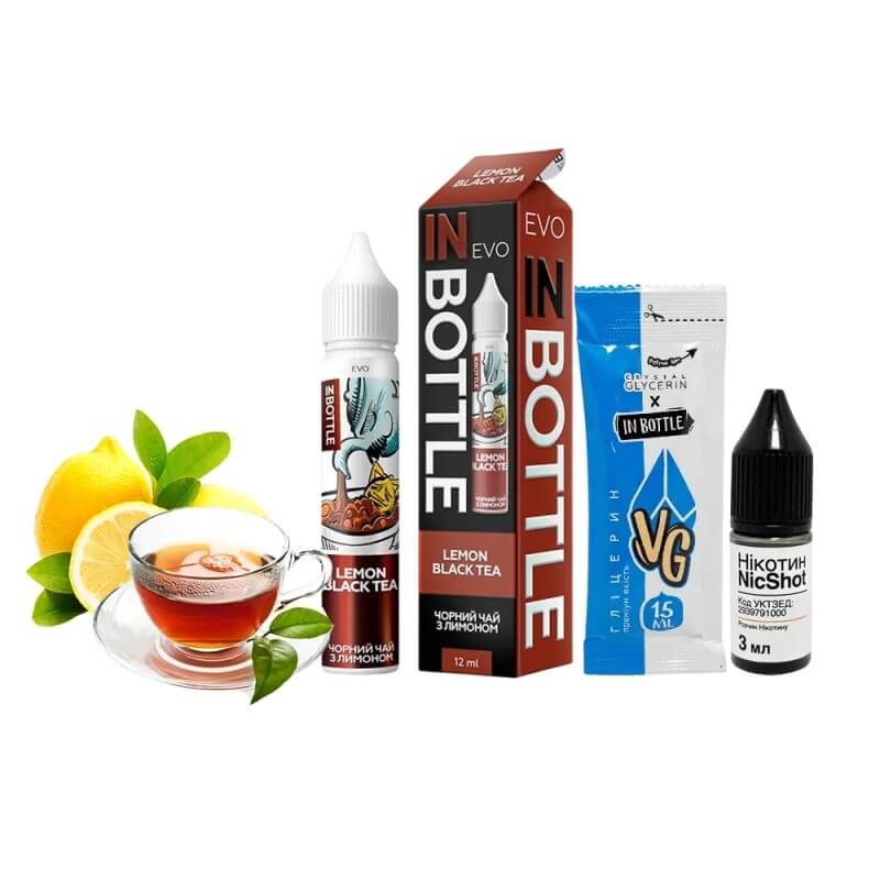 Набор для самозамеса In Bottle EVO Lemon Black Tea (Черный чай с лимоном, 50 мг, 30 мл) Набор для самозамеса In Bottle EVO Lemon Black Tea (Черный чай с лимоном, 50 мг, 30 мл)
