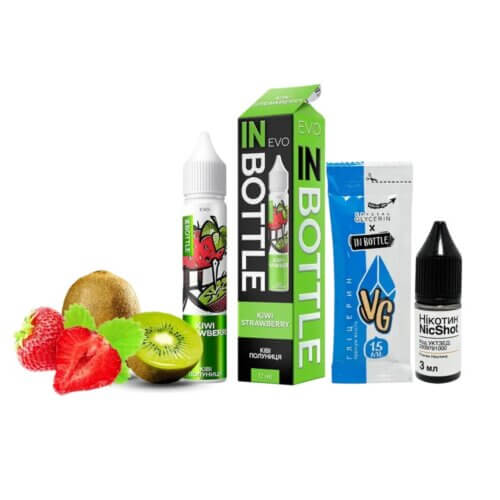 Набор для самозамеса In Bottle EVO Kiwi Strawberry (Киви, Клубника, 50 мг, 30 мл)